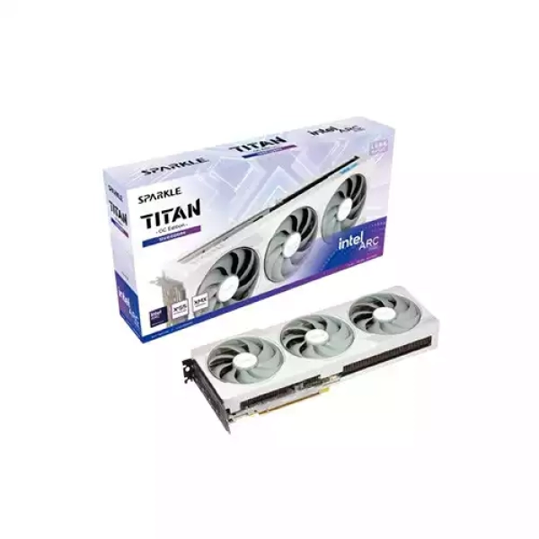 Sparkle TITAN LUNA OC Intel Arc B580 12GB GDDR6 White Edition Graphics Card